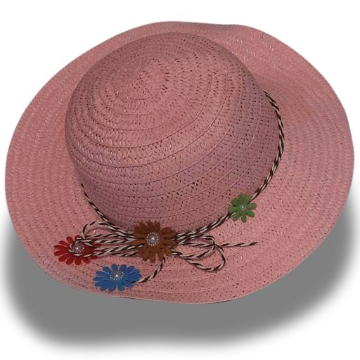 Lányka virágos kalap