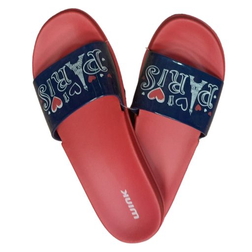WINK Paris feliratú pirostalpú papucs-40