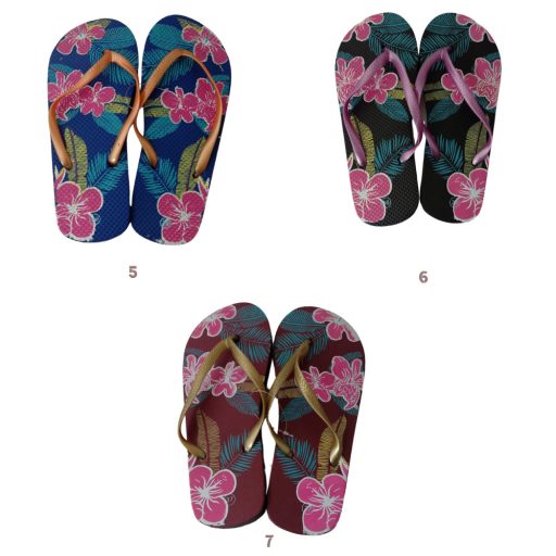 Papucs női virágos