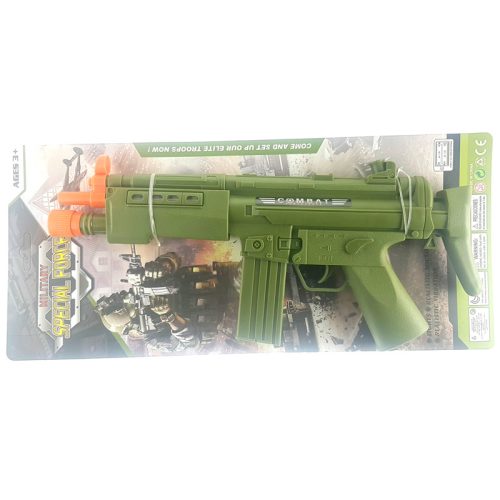 Zöld színű játék géppuska