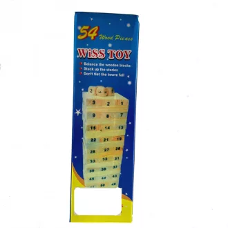 Számozott Jenga Torony + 4 Kocka