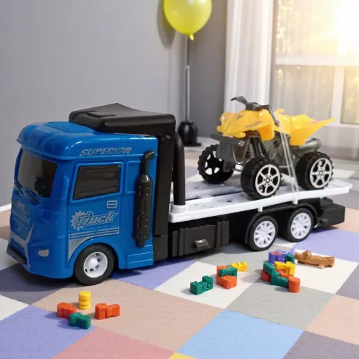 Quadot szállító teherautó