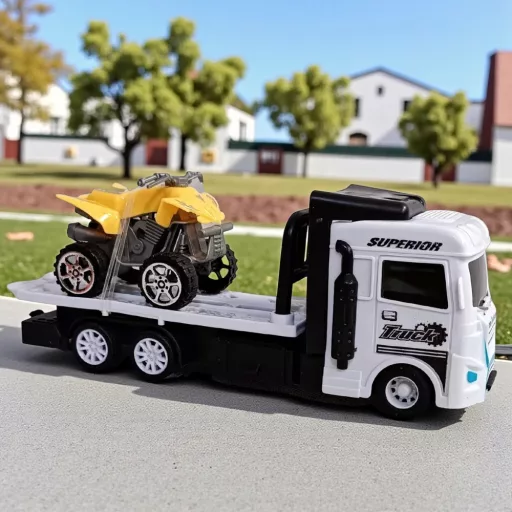 Quadot szállító teherautó