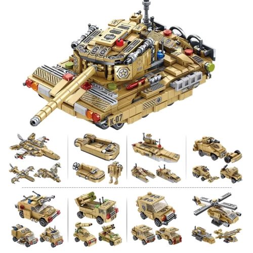 Panlos 8 az 1 -ben összerakható játék tank építőjáték 