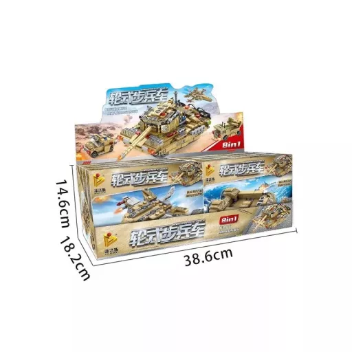8 az 1-ben összerakható játék tank