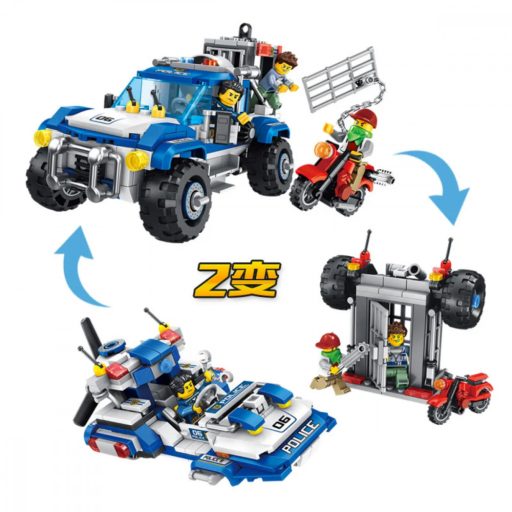 398 dbos rendőrautós építőjáték