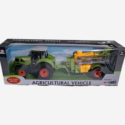 Fém és műanyag traktor permetezővel