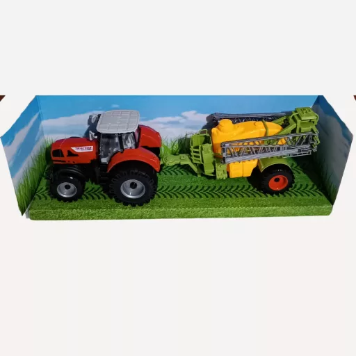 Fém és műanyag traktor permetezővel