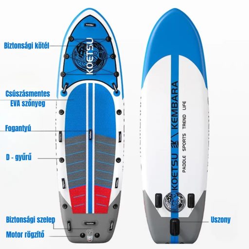 Koetsu széles testű felfújható, álló evezős több személyes SUP szett 