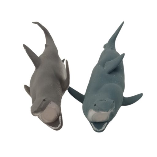 19cm homokkal töltött szilikon cápa