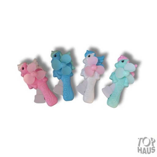 Kézi ventilátor unikornisos