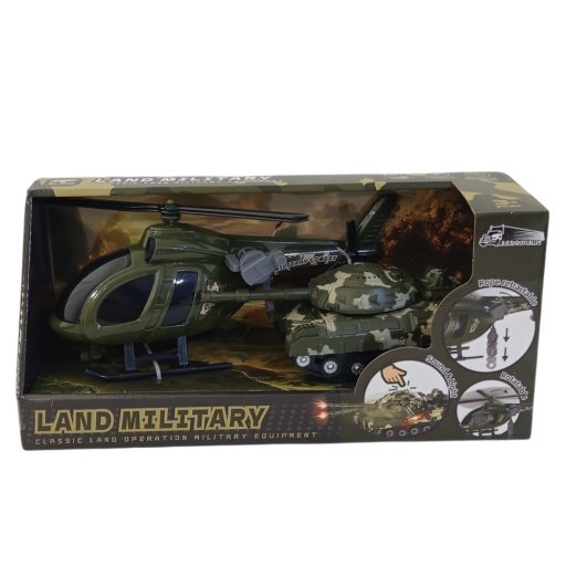 Katonai helikopter és tank szettben