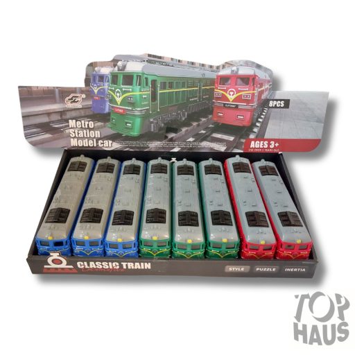 Vonat 3 színben 8 db/ doboz