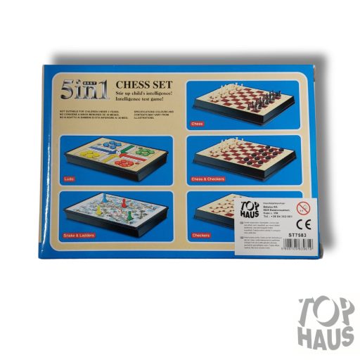 Társasjáték kis méretű 5 az 1 ben