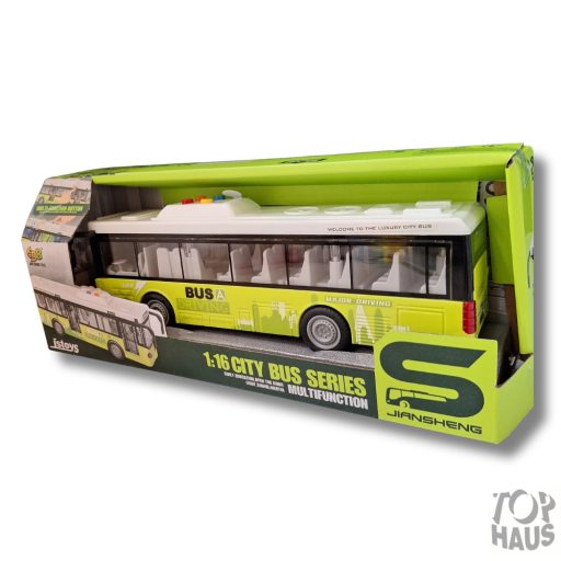  1 : 16  Busz fény és hang effektel  nyitható ajtóval