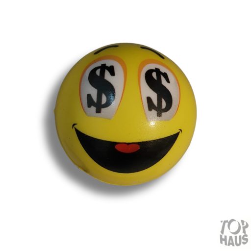 Smiley PU labda  6,3 cm