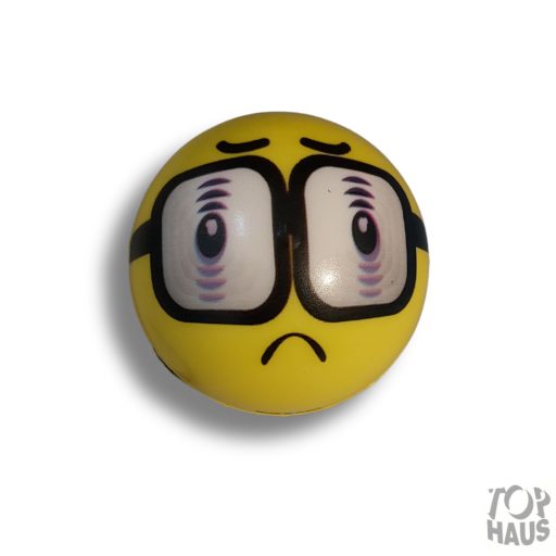 Smiley PU labda  6,3 cm