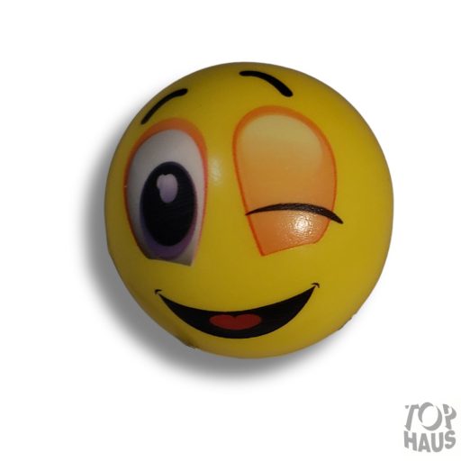 Smiley PU labda  6,3 cm