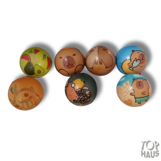 PU labda  Capybara mintás 7 cm