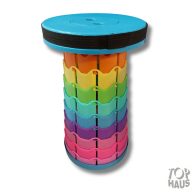 Összecsukható műanyag szék szivárvány színű