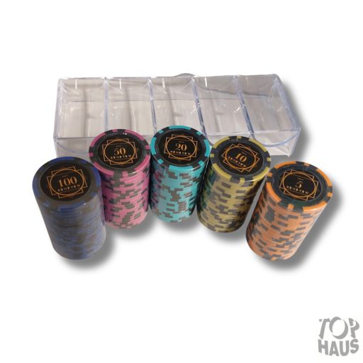 Műanyag zseton kaszinó minőség 100 db os