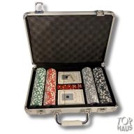 Műanyag zseton készlet alu bőröndel 200 db os