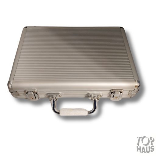 Műanyag zseton készlet alu bőröndel 200 db os