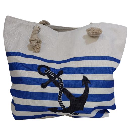 Strandtáska vastag csíkos horgonyos