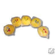 Pu szivacs  smyle mintás labda 10 cm