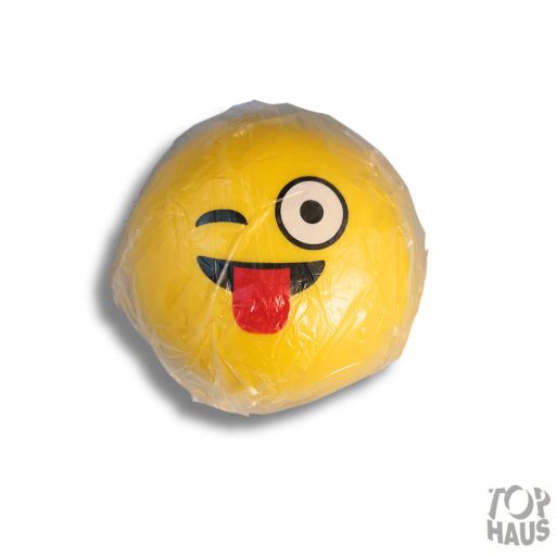 Pu szivacs  smyle mintás labda 10 cm