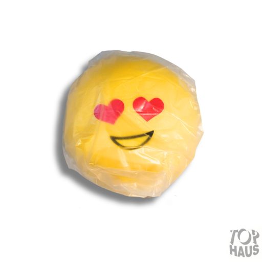 Pu szivacs  smyle mintás labda 10 cm