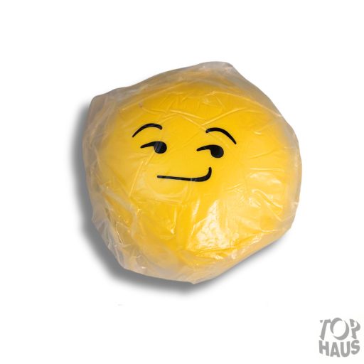 Pu szivacs  smyle mintás labda 10 cm