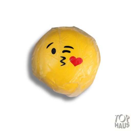 Pu szivacs  smyle mintás labda 10 cm