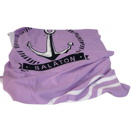 Lila horgonyos törölköző