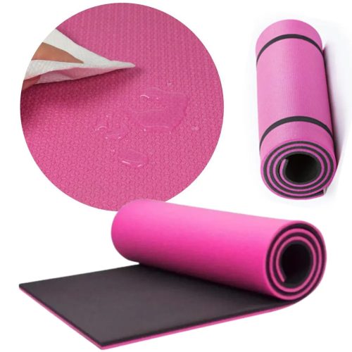 Tophaus® Prémium Fitnesz És Jóga Szőnyeg, Edzőszőnyeg Pink/Fekete 160 X 80 X 1,6 Cm