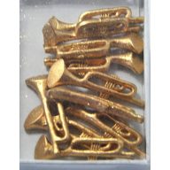 Trombita Dísz Ragasztós  4,5X1,8X0,4Cm Arany 