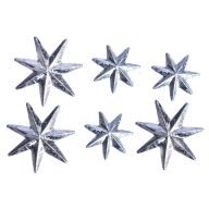 Csillag Ragasztós  4X6Cm Ezüst 
