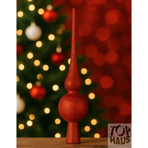 Csúcsdísz 29 Cm Piros