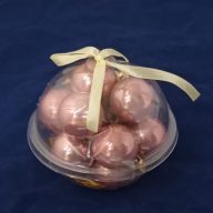 Műanyag gömb gömbben 3cm 12db-os lazac