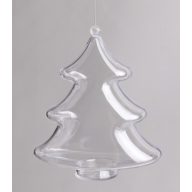 Műanyag Pattintós Fenyőfa, Átlátszó 10,5Cm