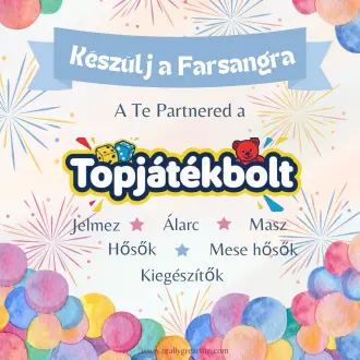 Farsangi varázslat minden korosztálynak – Jelmezek és kiegészítők a Topjátékboltban